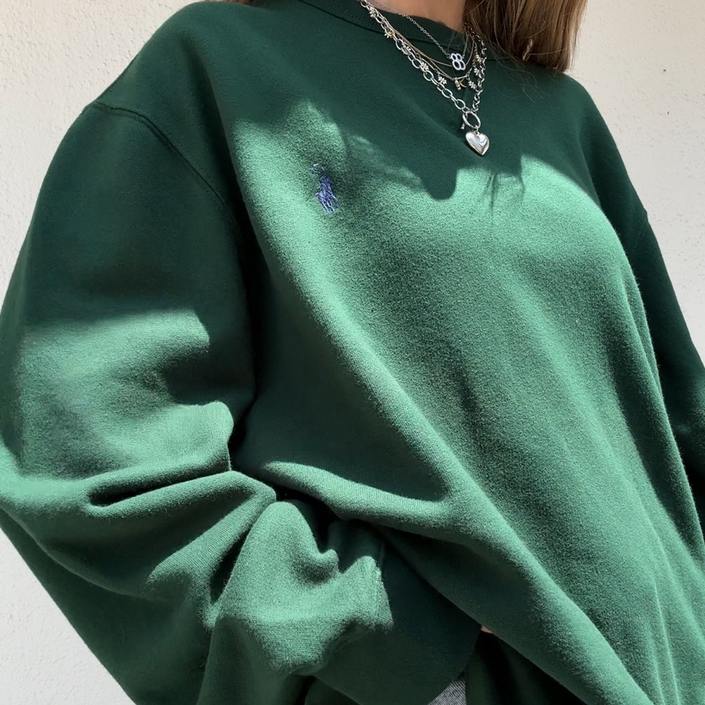 Ralph Lauren Forest Green Crew Neck Sweater